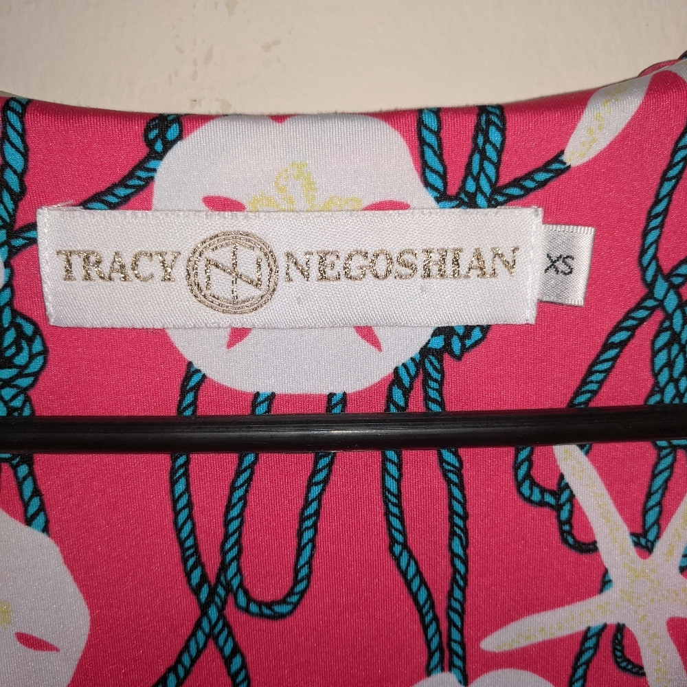 Tracy Negoshian XS Ruffle Top Sand Dollar Dress - Picture 2 of 8